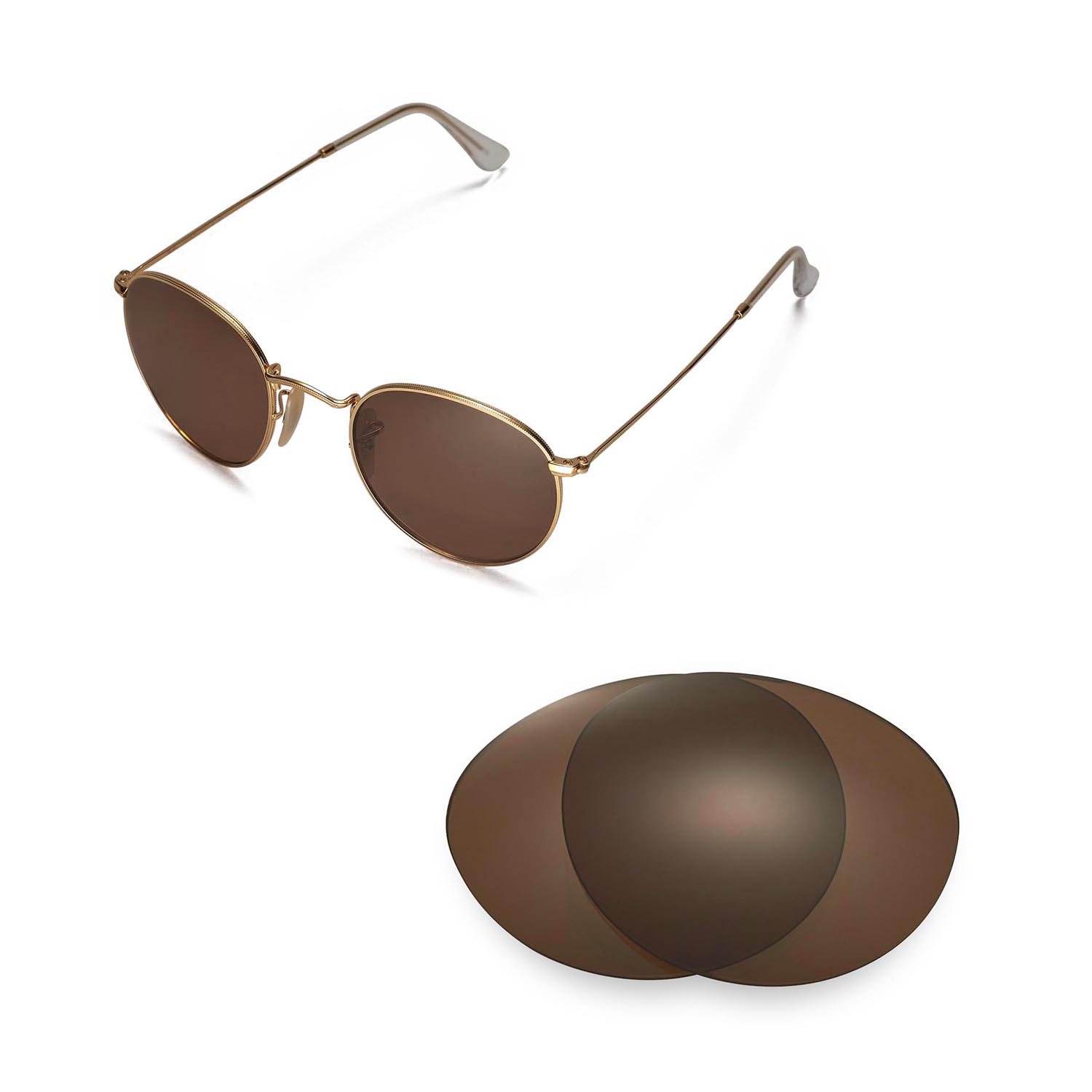 ray ban round metal polarized