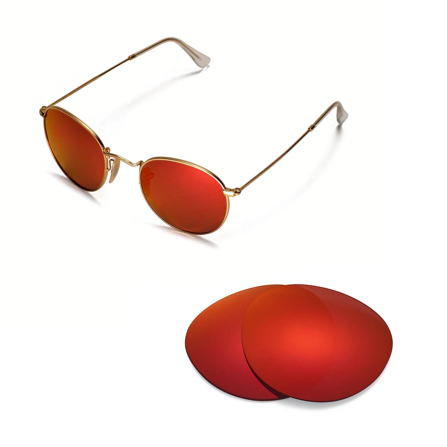 ray ban red lens sunglasses